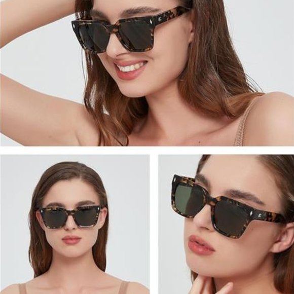 ☘️Polarized  Sunglasses for Women: UV Protection Womens and Mens Square Shades main image 5